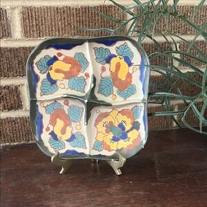 Regina Gouda Holland Hand-Painted Floral Ceramic Plate